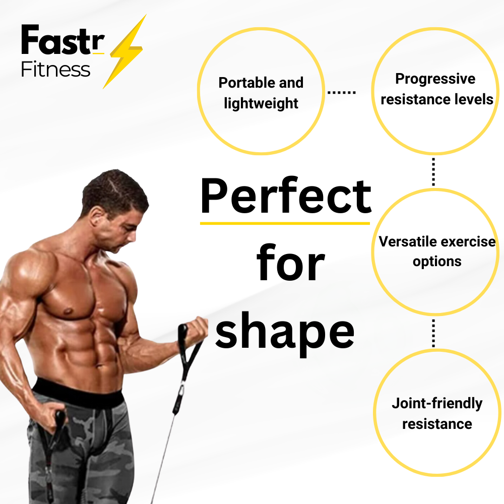 Fastr Fitness™ Resistance Bands With Handles 150lbs