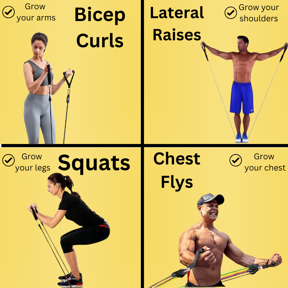Fastr Fitness™ Resistance Bands With Handles 150lbs